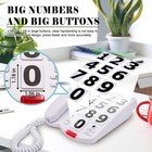 Big Button Corded Landline Phone For Seniors Sos Emergency Loud Ringer