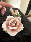 Vintage Porcelain Perfume Lamp Pink Rose Flowers Floral Night Light