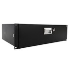 3 Space 3u Rack Mount 19  Drawer Locking Dj Rack Gear Audio Road Case It Network