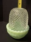 Mosser Glossy Jadeite Glimmer Courting Fairy Light With Diamond Cut Clear Top