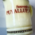 Puyallup Washington Wa  Uranium Antique Custard Glass Souvenir Trinket Creamer