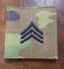 Us Army Ocp Rank E-5 Sergeant Patch W  Hook Fastener Uniform Ready Made In Usa
