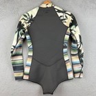 Billabong Women Surf Capsule Long Sleeve Front Zip Springsuit Wetsuit Tropical 6