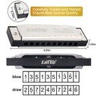 Easttop New Blues Harmonica Key Of C 10holes Harp Diatonic Mouth Organ Harmonica