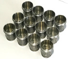 Vintage Fein Zinn Nk German Relief Pewter Shot Cup Set Of 12 Three Ornate Panels