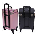 Rolling Makeup Train Case Cosmetic Professional Trolley Makeup Storage Organizer