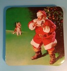Coca-cola Santa Coasters  Set Of 8  3 Designs  3 5 square 