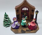 Cute Vintage Holland Mold Ceramic Christmas Tree House  Tree  3 Carolers  Light
