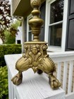 Pair Of Large 22    Antique Heavy Brass Pricket Alter Candlesticks