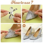 1 Pair Rhinestone Shoe Clips  Detachable Bow Heels Accessories For Bridal Shoes
