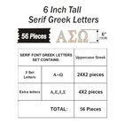 6 Inch 56 Pieces Wooden Greek Letters Crafts Unfinished Wood Greek Alphabets    