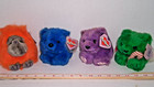 Set Of Puffkins Plush Violet Blue Skylar Green Jingle Bear Omar Orangatan Swibco
