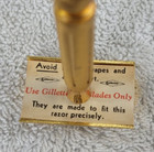 Vintage Gillette Tech Razor Shaver Gold Set With Original Box   Blue Blade Nos