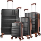 Luggage Sets 34 Piece  Abs pc Hard Shell Suitcases With Tsa Lock   Side Hook