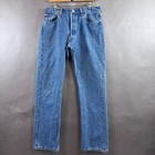 Vintage Levis 501 Jeans Mens 34x32 Blue 90s Made Usa Denim Pants Button Fly