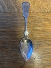 Antique American E    D  Kinsey Oh Coin Silver Table Spoon C  1850 