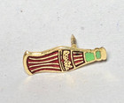 Vintage Coca-cola Bottle Lapel Pin Gold Tone Red Green Enamel Hat Tie Pin 0 75in