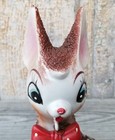 Vintage Arnart Deer Reindeer Doe   Fawns Chained Sugar Texture Mcm Kitschy 6 75 