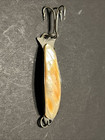 Vintage Fishing Lure The Killer Minnow Spoon  Red Abalone Pearl - Salm Manuf 