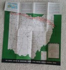 Ohio Oh Turnpike Road Vintage 1961 Map 
