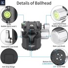 Innorel Low Profile Camera Tripod Ball Head 55lb Load G44 Free Shipping