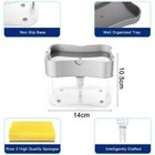 2 In1 Kitchen Liquid Soap Pump Abs Dispenser Sponge Holder Press Countertop Rack