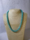 Turquoise Heishi Beads And  Silver Native American Southwestern Necklace