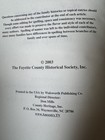 The Fayette County Georgia Heritage Book - History  Families    Photos - 2003