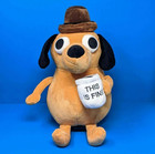 1pc 25cm 10in This Is Fine Meme Dog Plush Toy Soft Stuffed Animal Kids Gift Doll