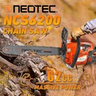 Neotec 62cc Gas Chainsaw 3 35 Hp Gas Powered 20 Inch Chainsaw For Wood Cutting