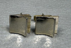 Vintage Mcm Mid Century Modern Arched Yellow Gold Plated Cuff Links