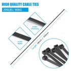 Armpow 18 Inch Black Zip Ties Heavy Duty 100 Pack  220 Lbs Ultra Exclusive St   