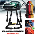 4-point Racing Harness Quick Release Seat Belts Buckle 2  Black Go-kart Utv Atv