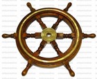 24  Brass Finishing Wooden Steering Ship Wheel Pirate Vintage Wall Boat D  cor