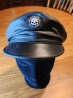 Harley Davidson Usa Leather Biker Hat W  Willie G Skull Hd Pin Sz L  Euc