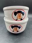 2 Vintage Quaker Oats Cereal Soup Bowls    warms Your Heart And Soul   