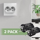 Type E f Europe Travel Adapter  International Power Plug With 2 Outlet  2 Pack