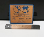 1969 First Men On Moon Plaque  Copper  Nixon  Armstrong  Collins  Aldrin