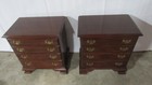 Pair Ethan Allem Cherry Nightstandstables Bachelors Chests Four Drawers