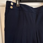 Grace Dane Lewis Women s Navy Blue Dress Pants Straight Leg Button Polyester
