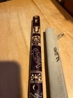 Vintage Hand Carved Folk Art Wooden Flute Painted 15  Instrument W suede Sleeve