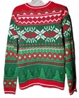 Holiday Time Sweater Mens Sm Christmas Cow Ugly Christmas Sweater Drink Pocket