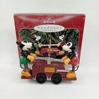 Vintage Christmas Ornament Hallmark The Mickey And Minnie Handcar With Box 1998