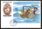 Turks   Caicos  476-80 Disney Mickey Mouse Easter Fdc s