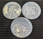 8 Different Vintage 3  Jumbo Metal  Novelty Coins  230750
