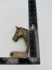 Vtg Brass Horse Head Towel Bar Holder Only One Equestrian