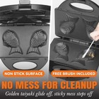 Taiyaki Maker Non Stick Fish Waffle Machine Quick Easy Cooking W  Recipe Booklet