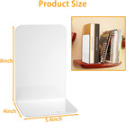 White Metal Bookends 3 Pairs Heavy Duty L Shape Book Ends For Shelves Desk