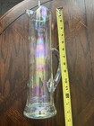Iridescent Glass Martini Set With Pitcher  Stirrer  And 6 Glasses  Seven-piece