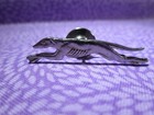 Vintage Greyhound Dog Lapel Tie Tack Pin - Silver Tone -  5a